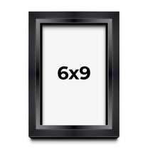 17x6 Shadow Box Frame Black | 1 inches Deep Real Wood Contemporary ...