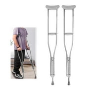 Universal Adult Walking Crutches, Lightweight Underarm Crutches with Comfortable Handle, Recommended User Height: 155-180cm (5'1''-5'9'') (Size : 1 Pair)