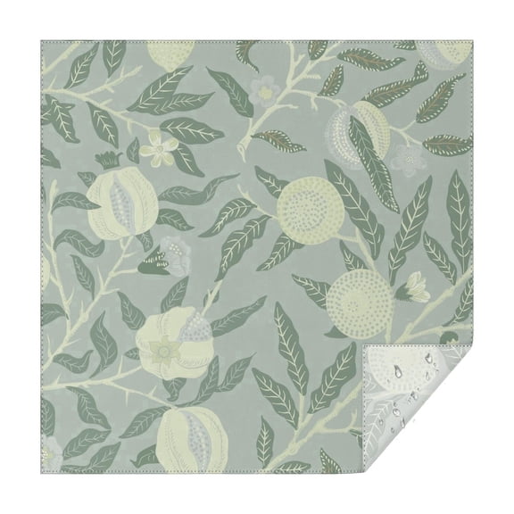 Floral 42" Square Waterproof Tablecloth, Floral Print Polyester Table Cover