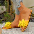 thumbnail image 5 of Alkepwun House Slippers Women's Summer Solid Color Bow Flat Casual Non-Slip Sandals Lightweight Comfort Versatile Slip On Open Toe Outdoor Shoes, 5 of 9