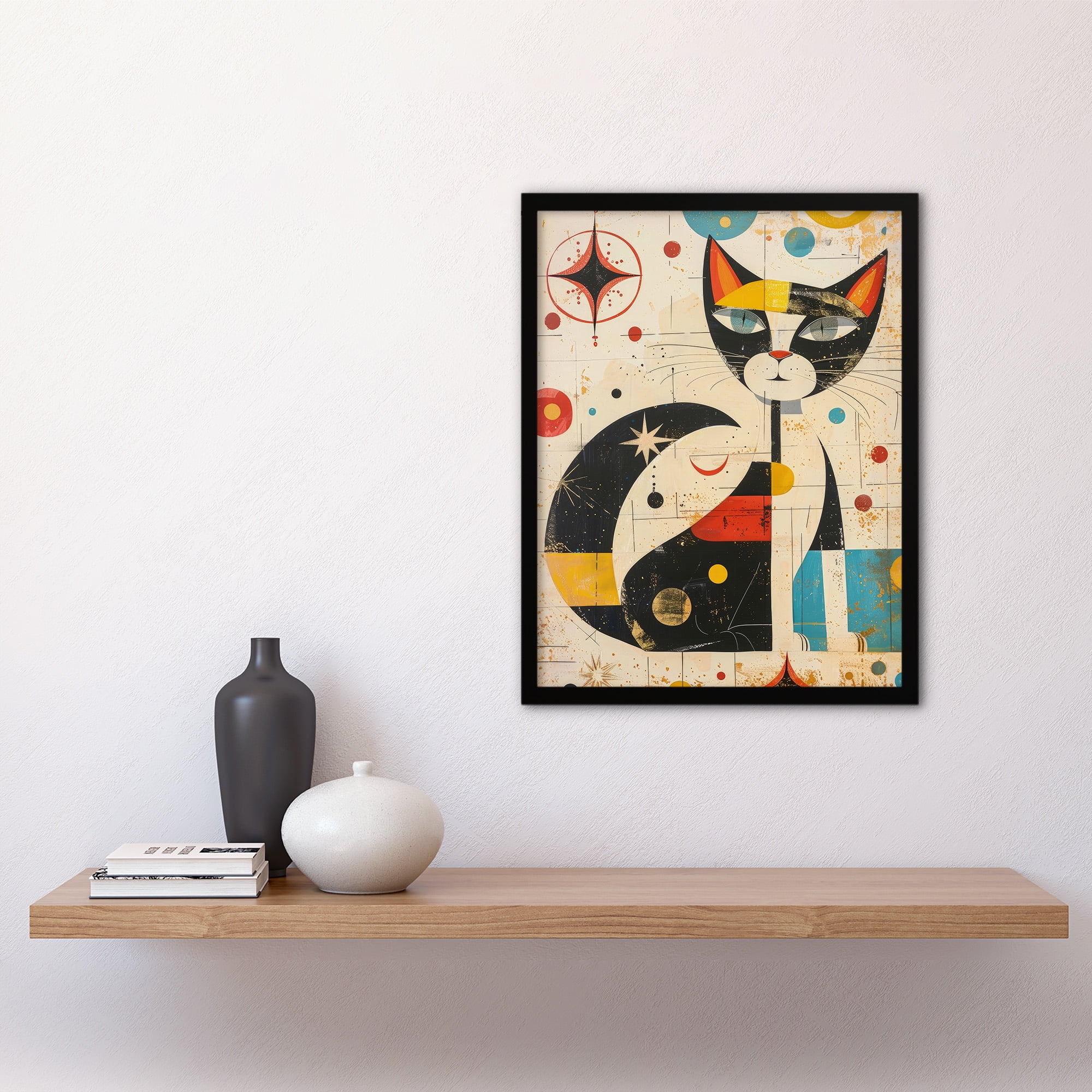 希少 Contemporary Art Original Mid Century Modern Abstract Art Painting Artist