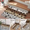 thumbnail image 5 of Area Rug 2 x 3 Ft, Cute Dog Claws Indoor Accent Bathroom Rugs for Kitchen/Laundry Room, Farmhouse Brown Grey Wooden Puppy Pawprints Washable Non-Slip Runner Floor Mat for Entryway, Living Room, 5 of 7