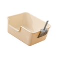 thumbnail image 5 of Cat for Indoor Cats, Kitten Toilet High Sides Pet Litter Pan, Open Top Pet Litter Tray for Small Medium Large Cats Light Coffee, 5 of 7