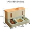 thumbnail image 3 of Colourtree Blue Cat Food and Water Dispenser Automatic Dog Feeder Waterer 3 in 1 Auto Pet Food and Water Bowl Set Self Feeding for Puppy Kitten, 3 of 8