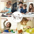 thumbnail image 6 of DOREROOM Height-Adjustable Kids Table and 4 Chairs Set, Toddler Table and Chair Set with Graffiti Desktop, 31.5''L x 23.6''W Children Activity Table for Daycare, Classroom, Home, 6 of 7