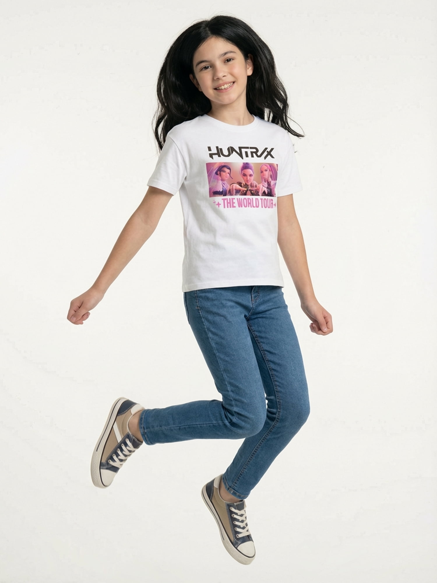KPop Demon Hunters, Girls' & Big Girls' Graphic T-Shirt, World Tour Shots, Sizes 4-16
