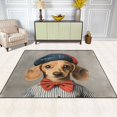 thumbnail image 2 of Yayeee Area Rugs for Living Room 6.7'x4.8' Non Slip Washable Bedroom Floor Carpet, Yellow Dog Artist, 2 of 5