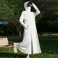 thumbnail image 2 of HAOYUNL Women's Full Body Hood Sun Shirt Summer UPF 50+ Long Sun Protection Jacket Protection Ice Silk Breathable Hoodie + Lenses Below the Knee, 2 of 9