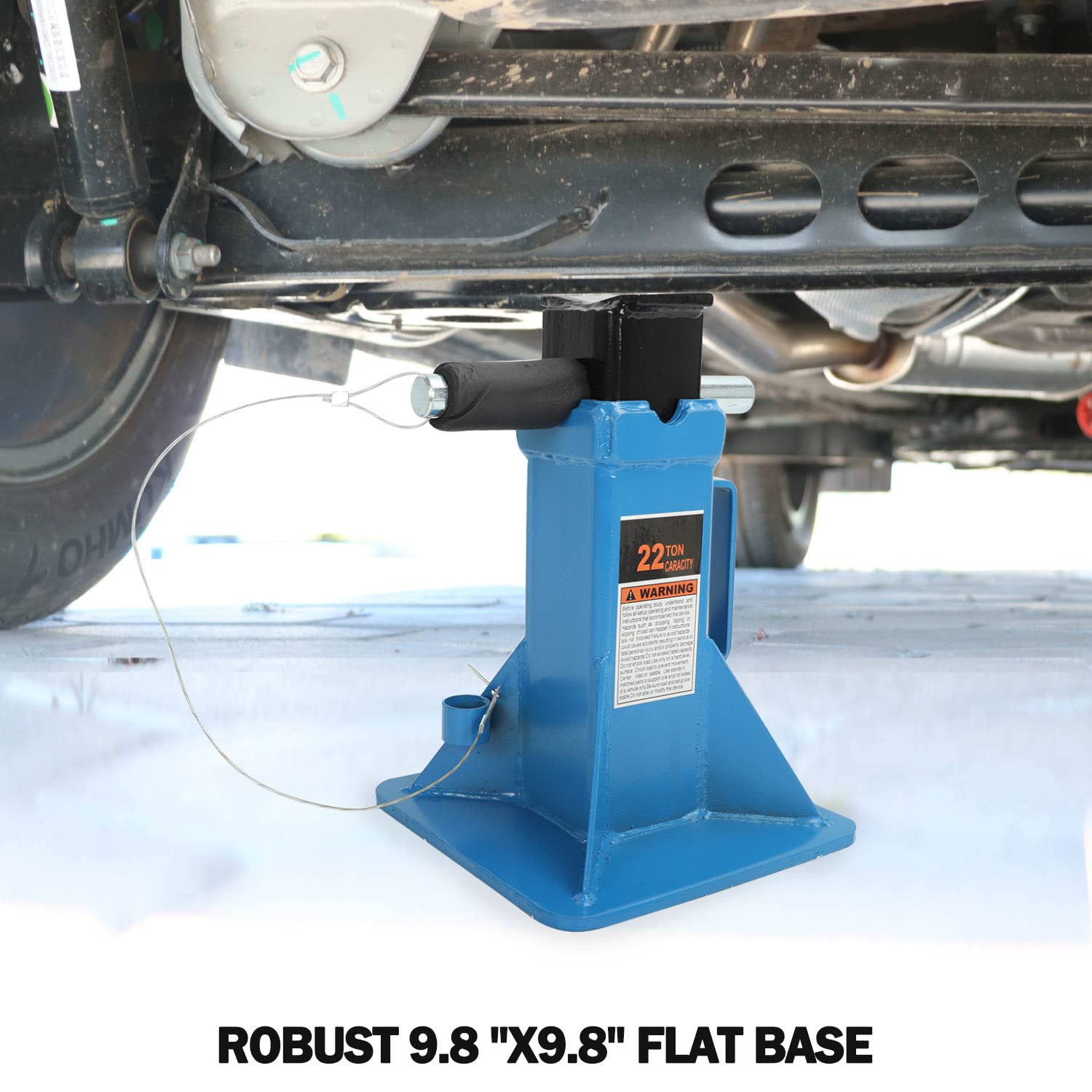 Confote 22 Ton Jack Stands Heavy Duty Pin Type Professional Car Jack Stand with Lock for Supporting Trucks, Trailers and Equipment,Blue