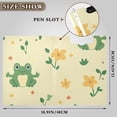 thumbnail image 3 of Cartoon Frogs with Flowers and Leaves Foldable Binder Folder Clipboard with Pen Slot Double Clips A4 Size File Storage, 3 of 8