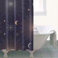 thumbnail image 5 of Cosmic Celestial Shower Curtain Gothic Sun Moon Star Print, Spiritual Witchy Night Sky Aesthetic Waterproof Fabric with Hooks, Astrology Pattern Bathroom Decor for Home or Spa, 5 of 5
