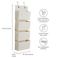 thumbnail image 4 of 3 Sprouts - Recycled Fabric Over the Door Organizer/Terrazzo Cream, 4 of 10