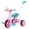 thumbnail image 1 of KRIDDO Triciclos para niños 2 en 1 de 18 meses a 3 años Ruedas EVA Triciclos de Regalo mejorados para niños pequeños de 2 a 3 años con manija de Empuje y Campana de Pato Rosa, 1 of 6