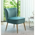 thumbnail image 2 of US Pride Furniture Sauter 23.2" Wide Mid-Century Modern Microfiber Accent Chair, Teal, 2 of 5