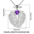 thumbnail image 3 of Euaioeiu Clearance Angel Wings Cubic Zirconia CZ Fashion Pendant Necklace for Women, 3 of 6
