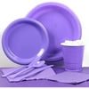 Shindigz Purple Plastic Tableware Party Pack for 20 Purple Party Supply Set, 20 Pieces