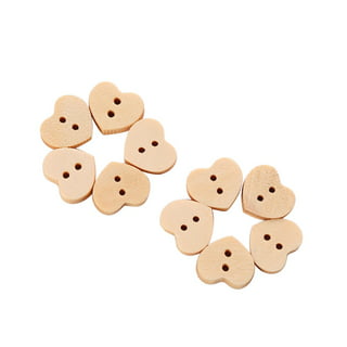 Polka Dot Heart Buttons : Mixed Bag of 18 