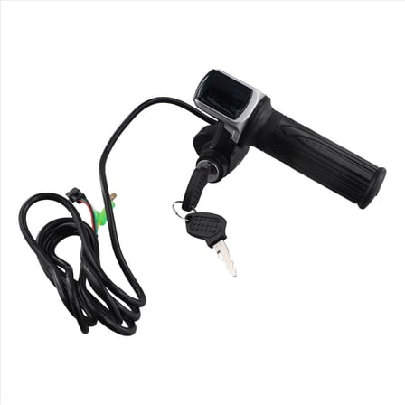 Bike Twist Throttle for Electric Bike Throttle 48V Gas Handle Throttle LCD Display Lock Key,1 x E bike Throttle,Black