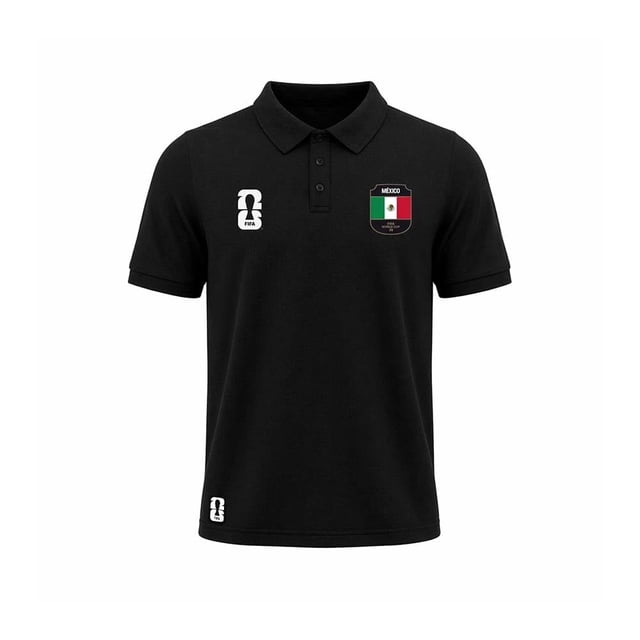 Playera Fexpro FIFA Fifa Playera polo Negro Escudo México Talla G