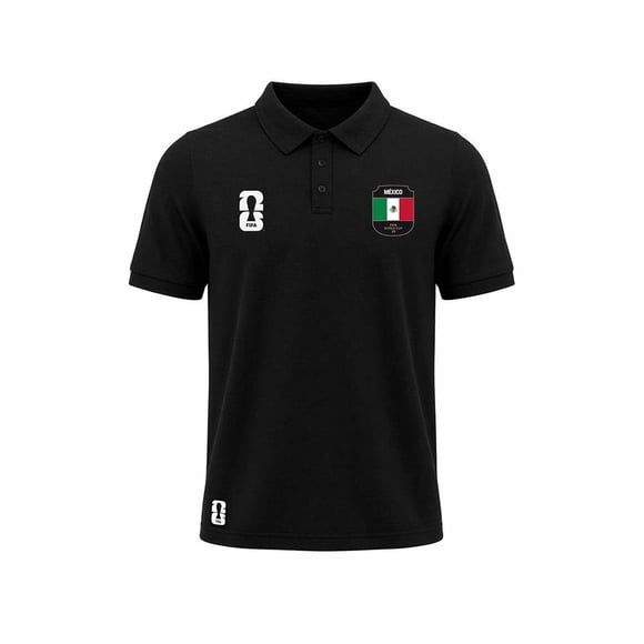 Playera Fexpro FIFA Fifa Playera polo Negro Escudo México Talla EG