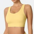 thumbnail image 2 of Bras for Women,High Strength Integrated Sports Bra for Women High Yoga Running Fitness Workout Support,Sports Bras for Women,Yellow,2XL, 2 of 6