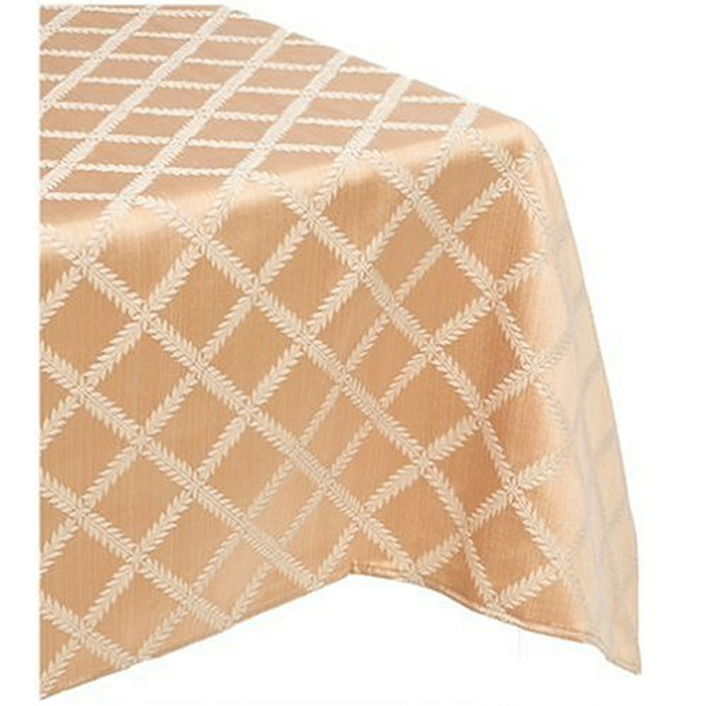 Lenox Laurel Leaf 70" X 86" Oblong Tablecloth Gold