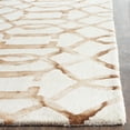 thumbnail image 3 of Safavieh Dip Dye Anglia Distressed Wool Area Rug, Ivory/Camel, 7' x 7' Square, 3 of 7