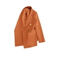 thumbnail image 2 of Fashnice Veste d'Extérieur pour Femmes, Blazer à Double Boutonnage, Cardigan Décontracté pour Bureau, Orange m, 2 of 5