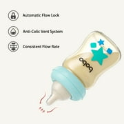 YOHKOH Newborns Natural Slow Flow Baby Bottles,for Breast/Mixed Feeding,5.4oz,2pk,Blue