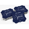 thumbnail image 4 of Inkdotpot Pack Of 50 Let Love Sparkle Wedding Paper Tags DIY Craft Bracket Shape Real Silver Foil Hang Tags, 4 of 7