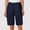 Navy, variant on Crunowin Plus Size Shorts for Women, High Waist Sleep Shorts Solid Color Breathable Lounge Pants Blue S