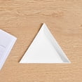 thumbnail image 2 of 30pcs Triangle Sorting Trays Plastic White Rhinestones Tray Triangle Sorting Storage Plates Art Tray for Craft and DIY Needs White, 2 of 5