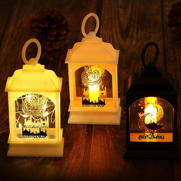 LED Lumières Festival Lanterne Ramadan Décoration Eid Bougeoirs Lanterne  Hiver