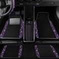 thumbnail image 6 of Car-Grand Bling Rhinestone Diamond car floor mats shining carpet sparkly glitter crytal with anti-slip heel waterproof universal fit cute girl women 4pcs Purple, 6 of 8