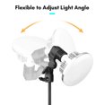 thumbnail image 4 of Lámpara de fotografía Kit de iluminación LED para fotografía de mesa con bombilla de 150 W regulable 3200 K-5500 K + portalámparas E27 + soporte de escritorio + control remoto para fotografía de estud Romacci Lámpara de fotografía, 4 of 7