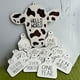 thumbnail image 5 of 14 marcadores mensuales de madera con diseño de vaca en 3D para anunciar el nacimiento del bebé (blancos), 5 of 6