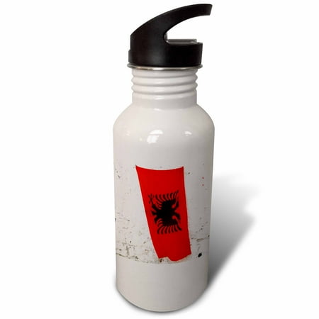 

3dRose Albanian flag Berat old walled city. Albania-EU01 PKA0141 - Per Karlsson Sports Water Bottle 21oz