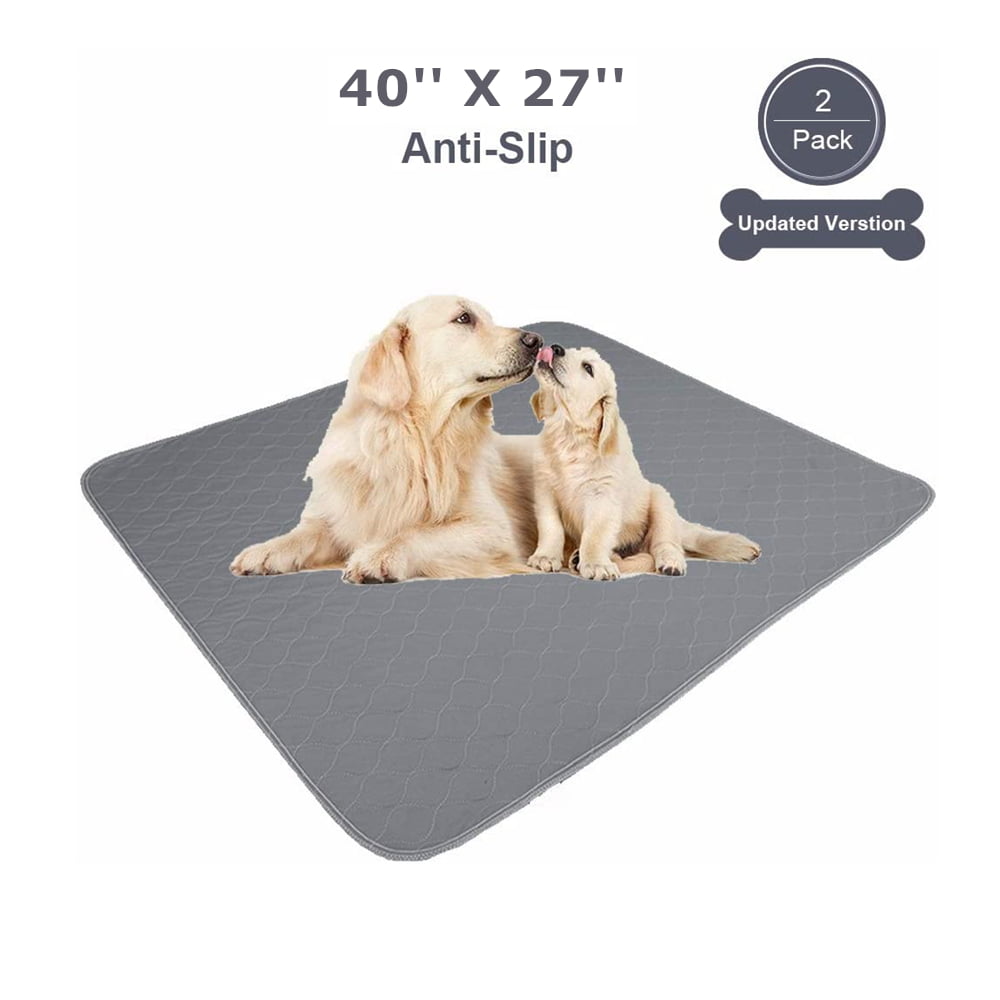 Kennel 2 Pack Reusable Washable Dog Pee Pads Crate Fast Absorbent Leakproof Puppy Potty Training Pad Non-Slip Waterproof Whelping Pads for Playpen 7 Sizes