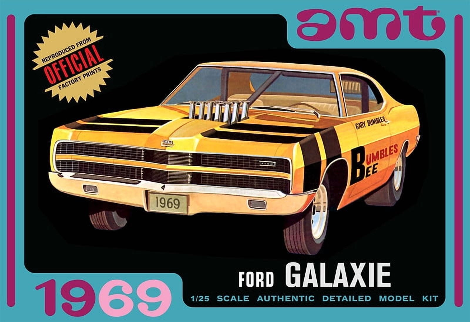 AMT 1969 Ford Galaxie Hardtop Skill 2 Model Kit 1/25 Scale