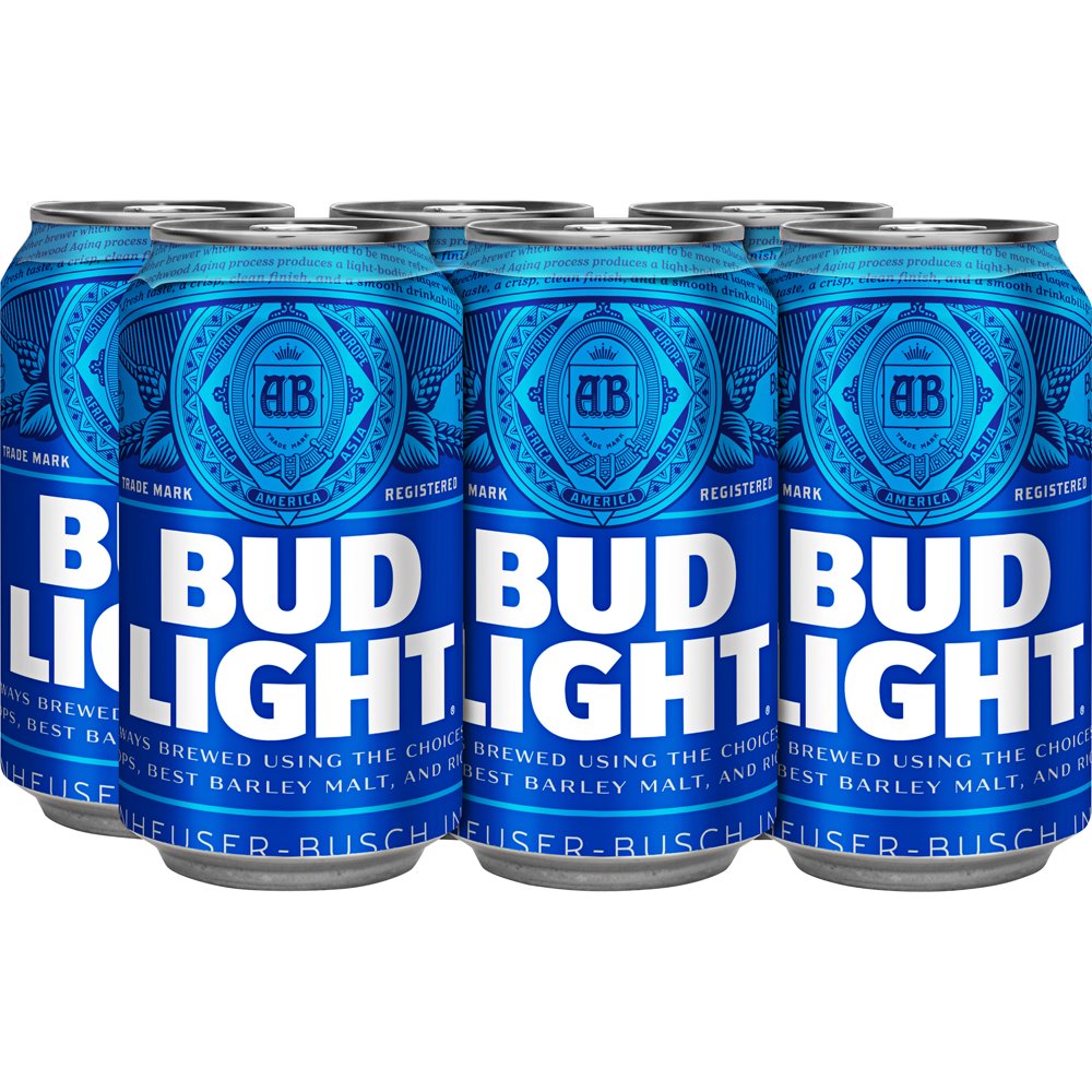 Bud Light Beer, 6 Pack 12 fl. oz. Cans, 4.2% ABV - Walmart.com