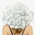 thumbnail image 2 of Hfolob Sun Hats For Women Ladies Dress Hat Wide Leaf Flower Bridal Shower Hat Sun Hat Beach Hat Caps For Outdoor, 2 of 5