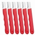 thumbnail image 1 of Portable Quick Sharpener, Hand Held Knife Garden Tool Sharpener Stone, Lawn Blade Sharpener (Red,6Pcs), 1 of 7