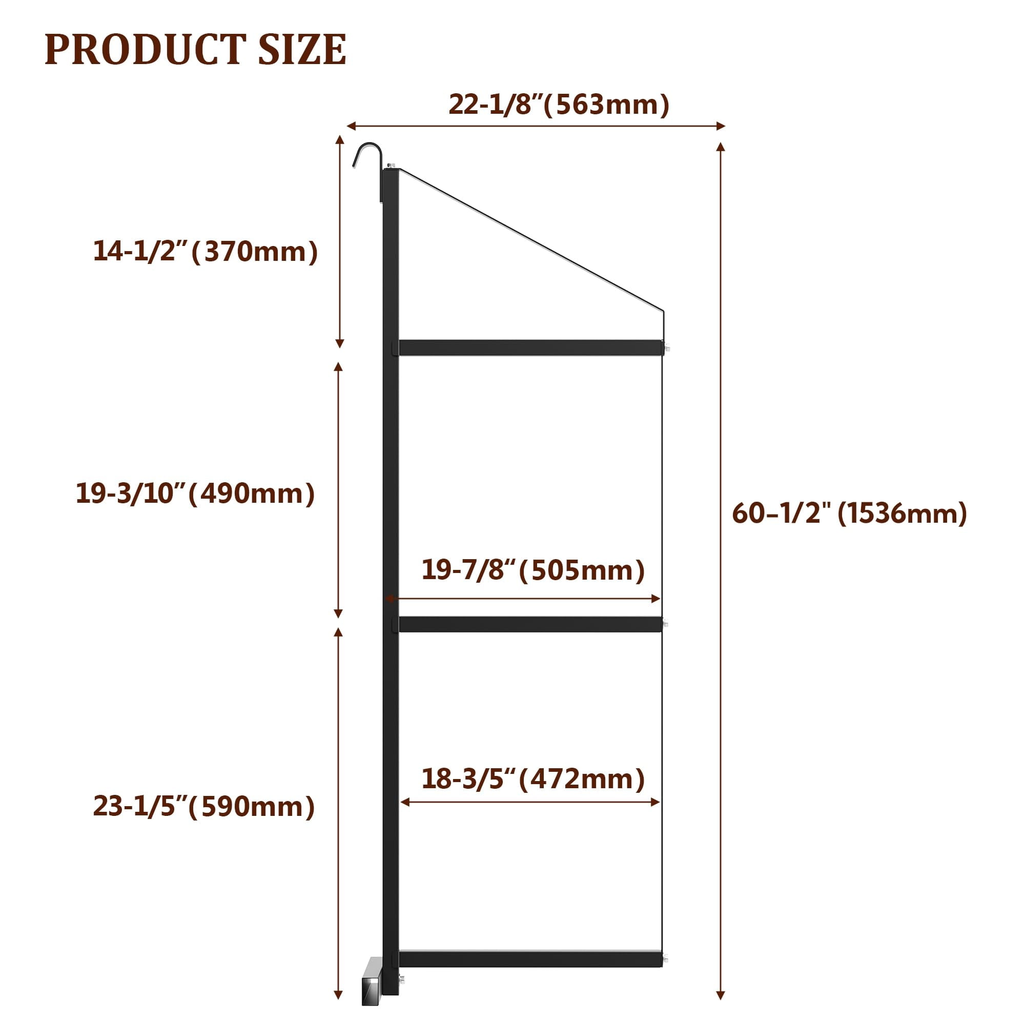 2/4 Pack Shipping Container Shelving Brackets 3-Tier,1100LBS, Hang & Hook Type, Cargo Containers Storage Shelves, Easy to Install Removable, Heavy-Duty