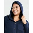 thumbnail image 4 of Terra & Sky Women’s Plus Textured Hoodie, Sizes 0X-5X, 4 of 5