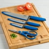 Tasty Stainless Steel Royal Blue Knife Set with Shears, 4 Piece