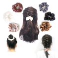 thumbnail image 3 of Paket med 6 hårscrunchies siden scrunchies satin för kvinnor, hår, 3 of 5