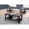 thumbnail image 3 of Monarch Specialties Table Set, 3pcs Set, Coffee, End, Side, Accent, Living Room, Laminate, Black, Grey, Transitional, 3 of 4