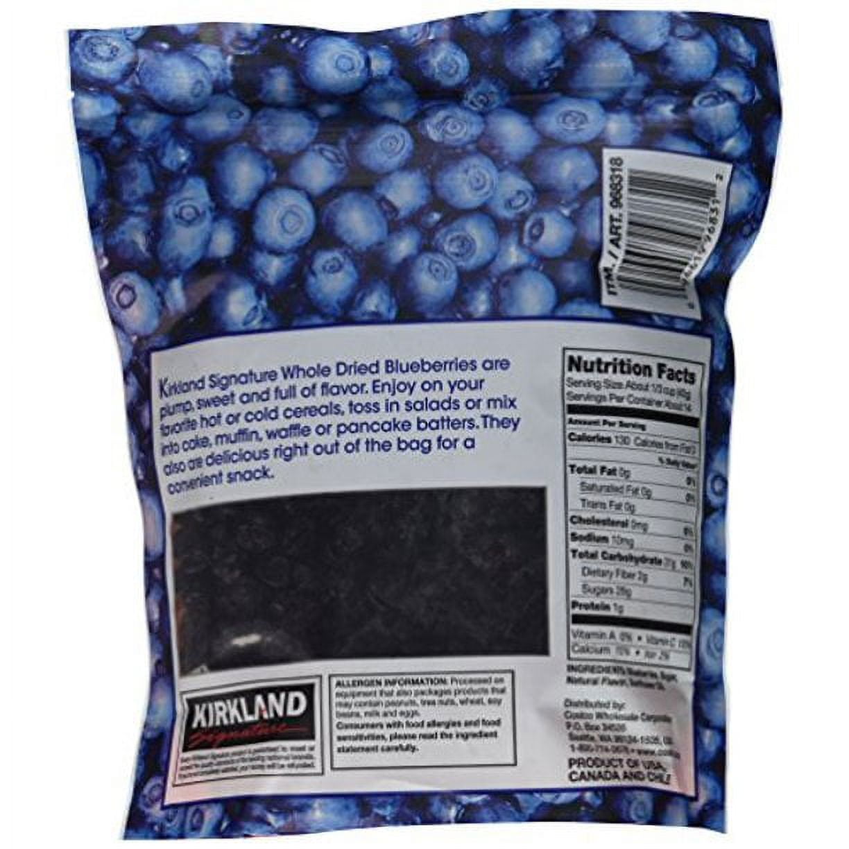 Kirkland Signature Whole Dried Blueberries, 20 oz 3PK