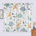 thumbnail image 3 of Kids Boys Dinosaur Curtains 42Wx63H Inch Rod Pocket Cartoon Dino Tropical Jungle Safari Animal Nursery Art Printed Cute Volcano Living Room Bedroom Window Drapes Treatment Fabric 2 Panels, 3 of 5