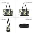 thumbnail image 6 of FORMRS Canvas Laptop Tote Bag for Women with 15.6" Computer Compartments Shoulder Handbag, Navy Flower, 6 of 7